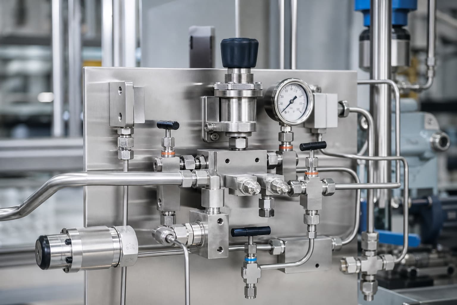 Swagelok fluid system components with valves and tubing